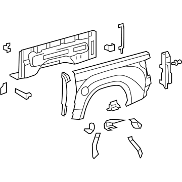 Toyota 65500-0C130 Panel Assy, Rear Body Side, RH