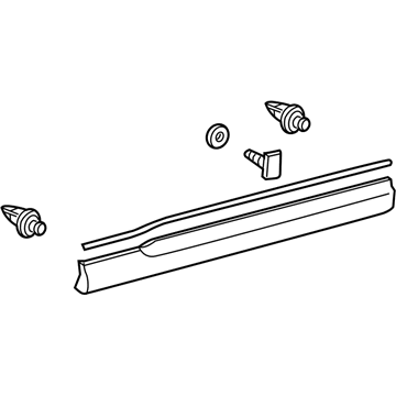 Toyota 75075-48901 Moulding Sub-Assy, Rear Door, Outside RH