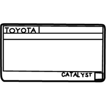 Toyota 11298-38241 Emission Label