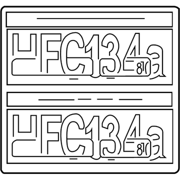 Toyota 88723-0C100 A/C Label