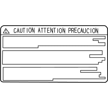 Toyota 74552-0C010 Caution Label