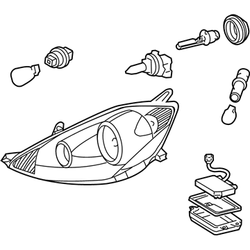 Toyota 81110-AE040 Headlamp Assembly