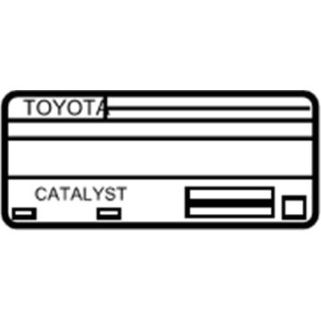 Toyota 11298-31370 Emission Label