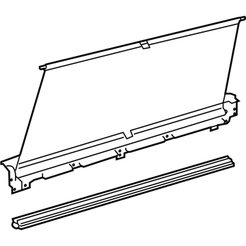 Toyota 65907-0E012 Curtain Sub-Assembly, Rear