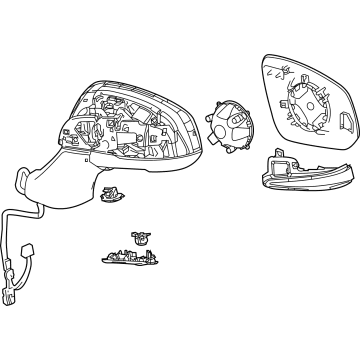 Toyota 87910-0E360 Outside Rear Mirror Assembly