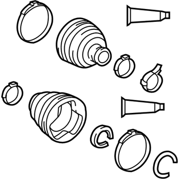 Toyota 04427-08130 Front Cv Joint Boot Kit, In Outboard, Right