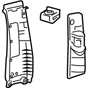 Toyota 62410-33140-E1 Garnish, Center Pillar, Upper RH