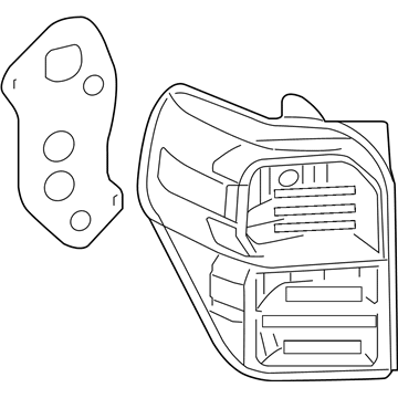 Toyota 81561-35370 Lens & Body, Rear Combination