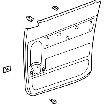 Toyota 67690-08030-E0 Board Sub-Assy, Rear Door Trim, LH