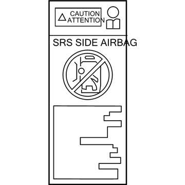 Toyota 74596-78010 Air Bag Label