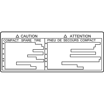 Toyota 42668-0E010 Tire Info Label