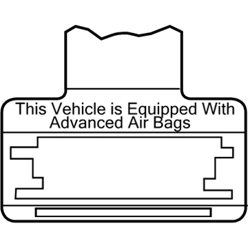 Toyota 74599-0E020 Air Bag Label