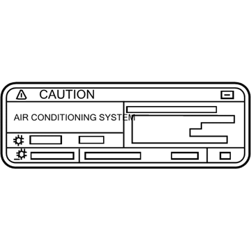 Toyota 88723-02230 A/C Label