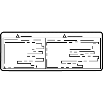 Toyota 42668-0E010 Spare Tire Label