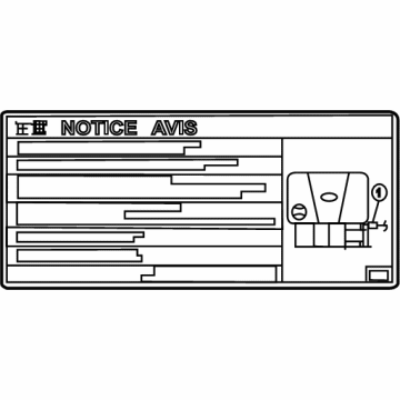 Toyota 11285-F0010 Info Label