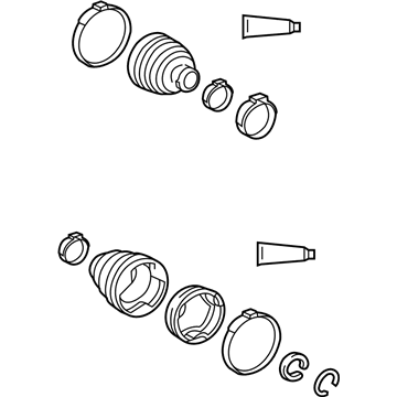 Toyota 04427-0D310 Front Cv Joint Boot Kit, In Outboard, Left