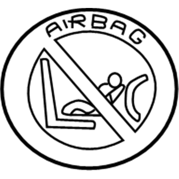 Toyota 74598-20010 Air Bag Label