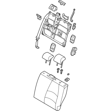 Toyota 71490-WB040 Back Assembly, Rr Seat