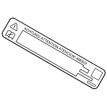 Toyota 74599-WAA01 Air Bag Label