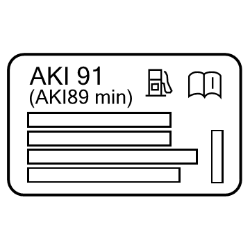 Toyota 74559-WAA01 Fuel Label