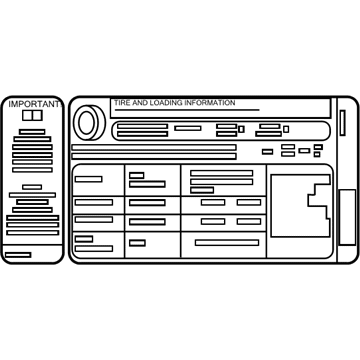 Toyota 42661-WAA11 Tire Pressure Label