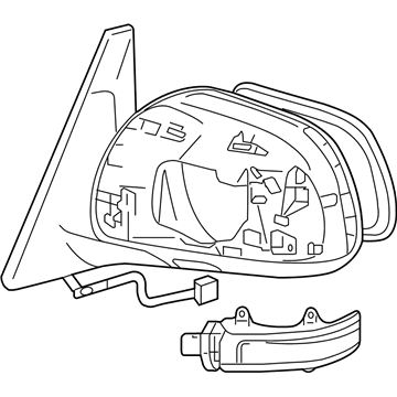 Toyota 87940-35A31 Outside Rear View Driver Side Mirror Assembly