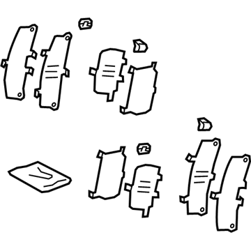 Toyota 04945-33300 Brake Pads Hardware Kit