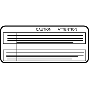 Toyota 88723-03010 Caution Label