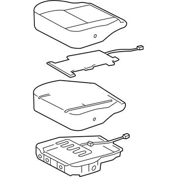 Toyota 71420-0C120-B2 Cushion Assembly, Front Sea