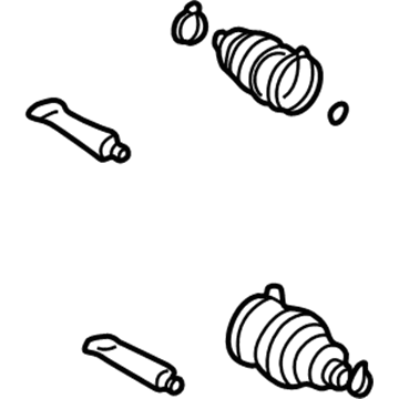 Toyota 04428-42070 Front Cv Joint Boot Kit, In Outboard, Left