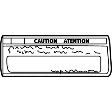 Toyota 16793-46010 Caution Label