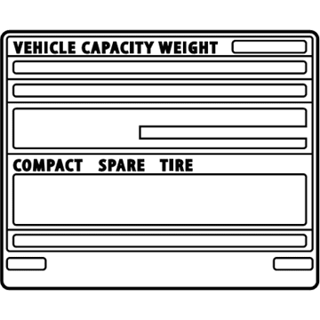 Toyota 42661-52091 Tire Info Label