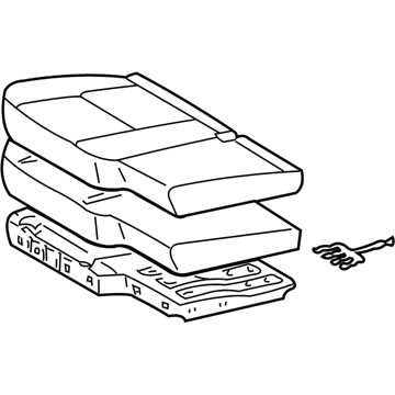 Toyota 71410-0C040-B1 Cushion Assembly, Front Seat, RH