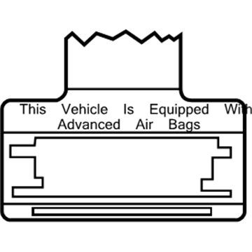 Toyota 74599-48020 Air Bag Label