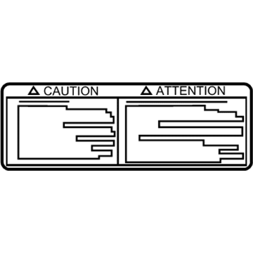 Toyota 42668-28090 Spare Tire Label