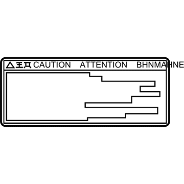 Toyota 861C8-47021 Caution Label