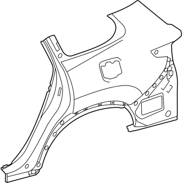 Toyota 61018-0E070 Quarter Panel, Rear Driver Side