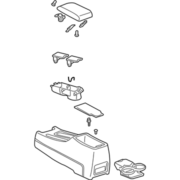 2002 Toyota Solara Center Console Base - 58910-AA011-A0