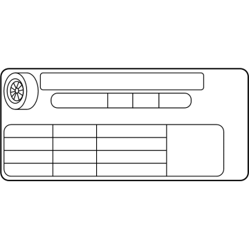 Toyota SU003-07652 Tire Info Label