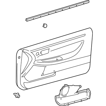 Toyota 67610-06380-A0 Board Sub-Assy, Front Door Trim, RH