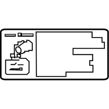 Toyota 11296-27020 Engine Info Label