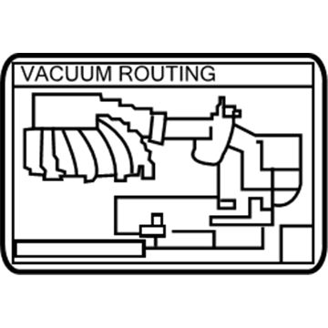 Toyota 17792-28220 Label, Engine Vacuum Hose Information