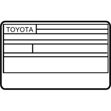 Toyota 11298-28410 Label, Emission Control Information