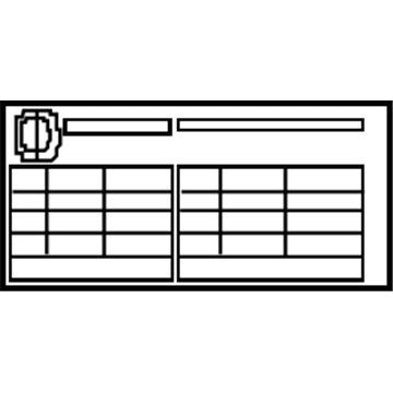 Toyota 42661-33780 Tire Pressure Label