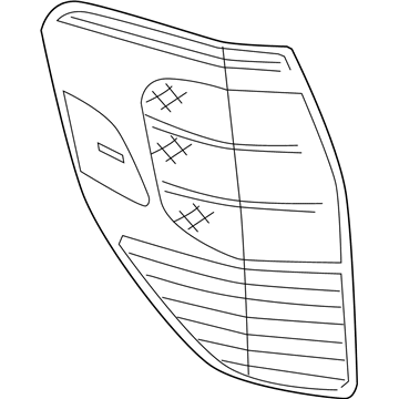 Toyota 81551-42100 Lens, Rear Combination Lamp, RH