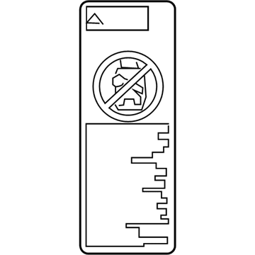 Toyota 74596-0F010 Air Bag Label