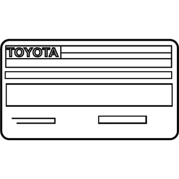 Toyota 11298-21190 Label, Emission Control Information