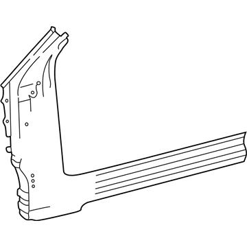 Toyota 61108-52090 Reinforcement, Lower Passenger Side