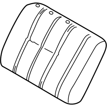 Toyota 71078-35340-B0 Rear Seat Back Cover, Left (For Separate Type)