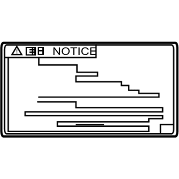 Toyota 11285-0V011 Label, COOLANT System